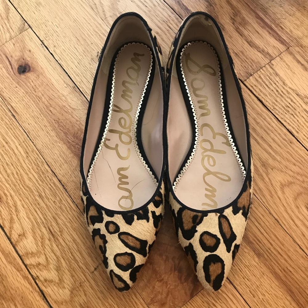 Sam Edelman Leopard Flats, Pointed Toe